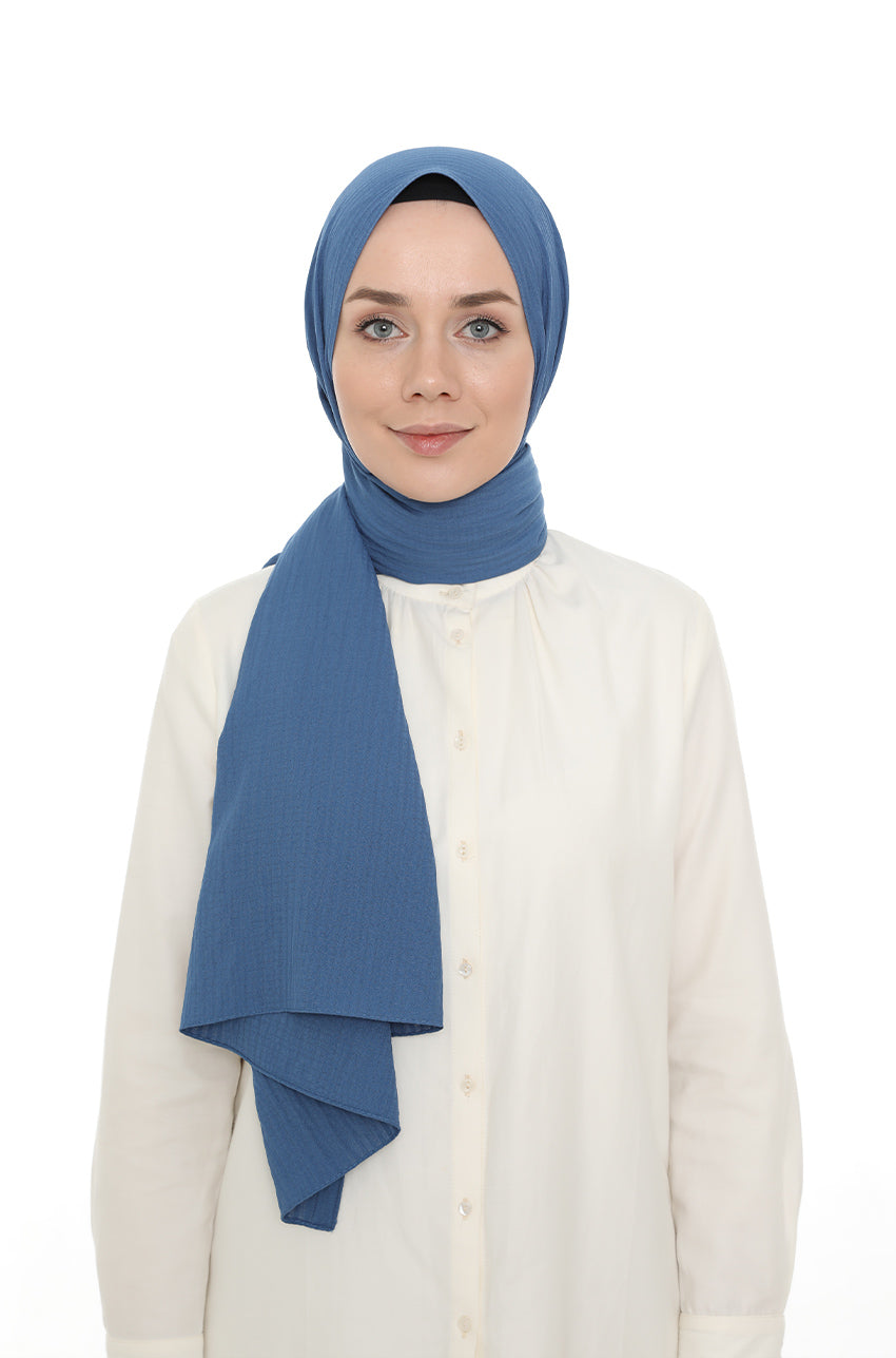 shawl - 12535  -Blue - bakkaclothing