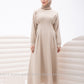 DRESS - 4227 - light beige - bakkaclothing