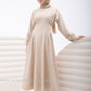 DRESS - 4227 - light beige - bakkaclothing