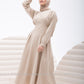 DRESS - 4227 - light beige - bakkaclothing