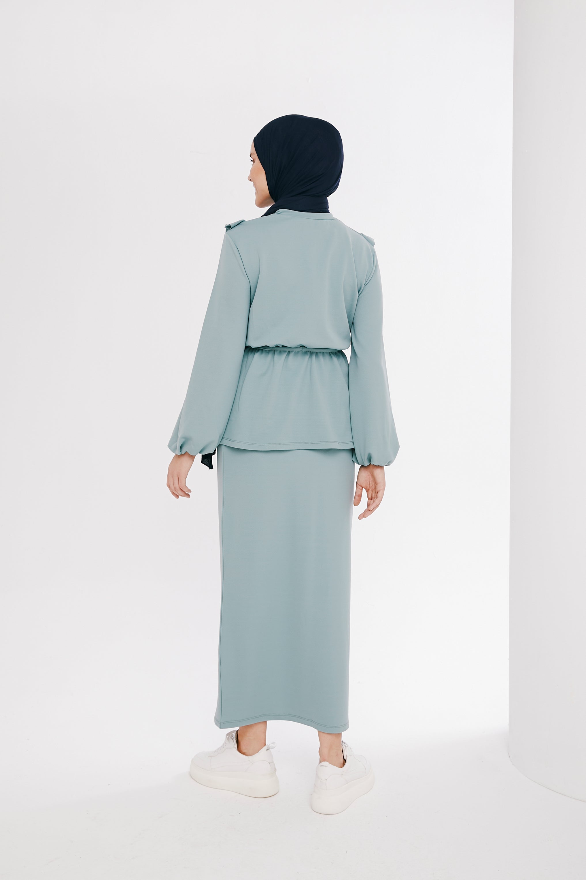 Casual Set -TKE006 - Soft Green - bakkaclothing