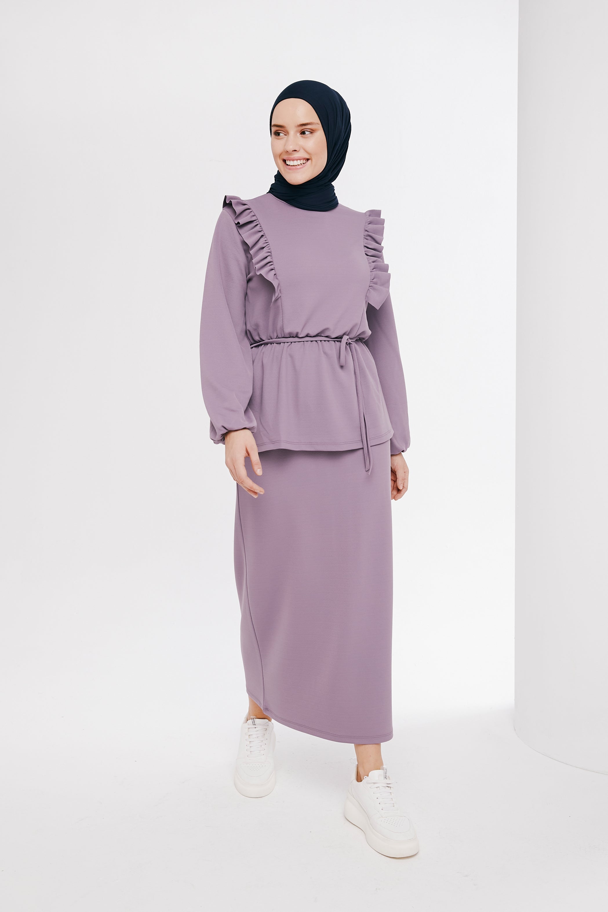 Casual Set -TKE006 -purple - bakkaclothing