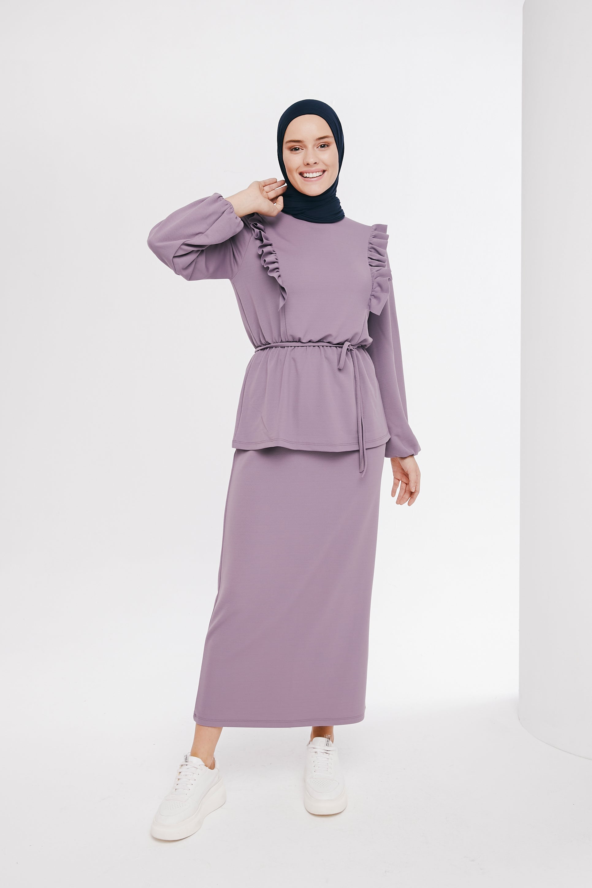 Casual Set -TKE006 -purple - bakkaclothing