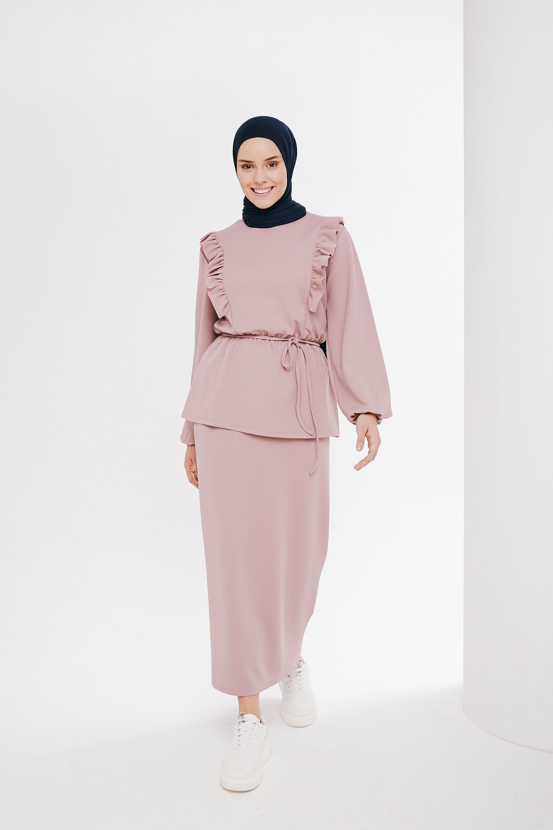 Casual Set -TKE006 - Soft Pink - bakkaclothing