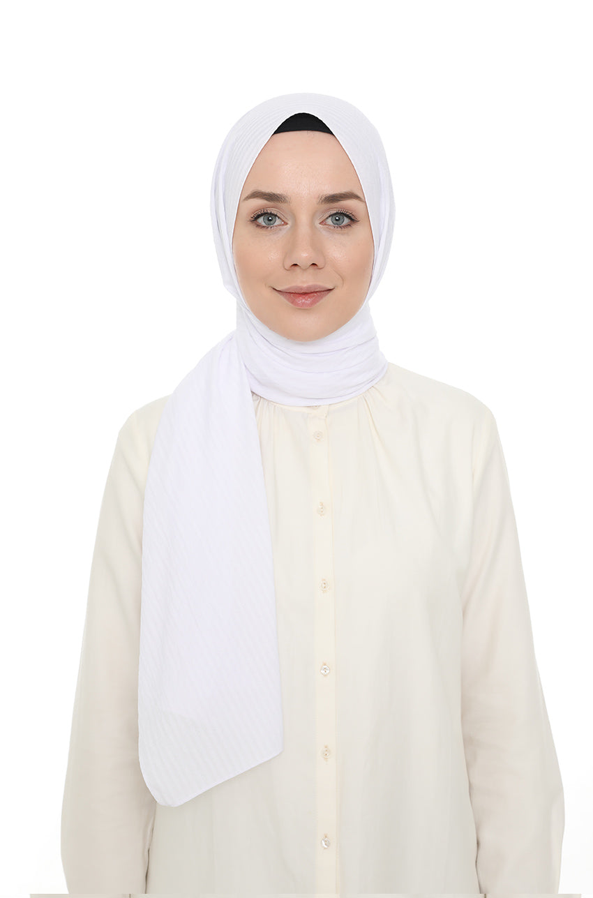 shawl - 12535  - white - bakkaclothing