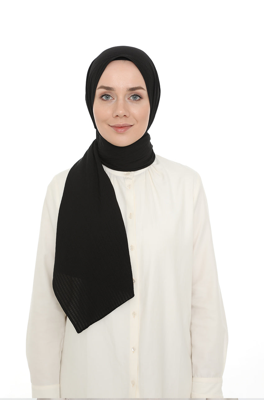 shawl - 12535  - Black - bakkaclothing