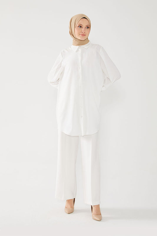 Trouser - 30139 -off white - bakkaclothing