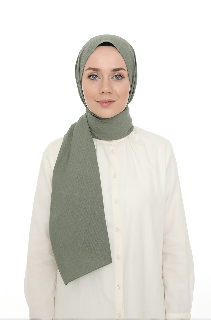 shawl - 12535  - Green - bakkaclothing