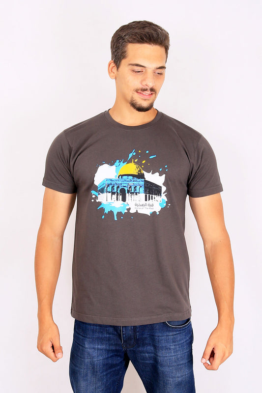 T-Shirt Dome Of The Rock CHARCOEL - bakkaclothing