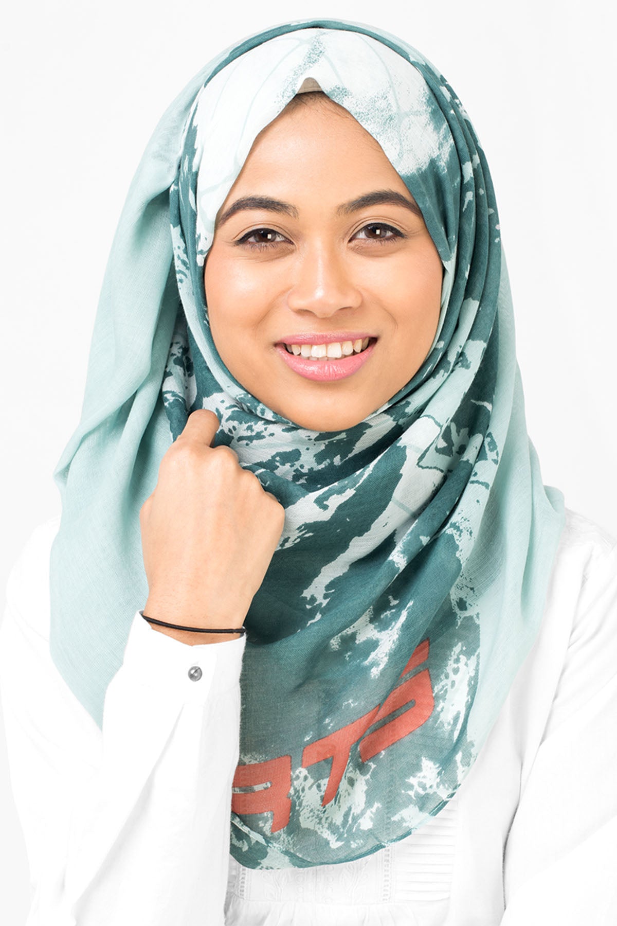 Hijab Silk Route -478-  green - bakkaclothing