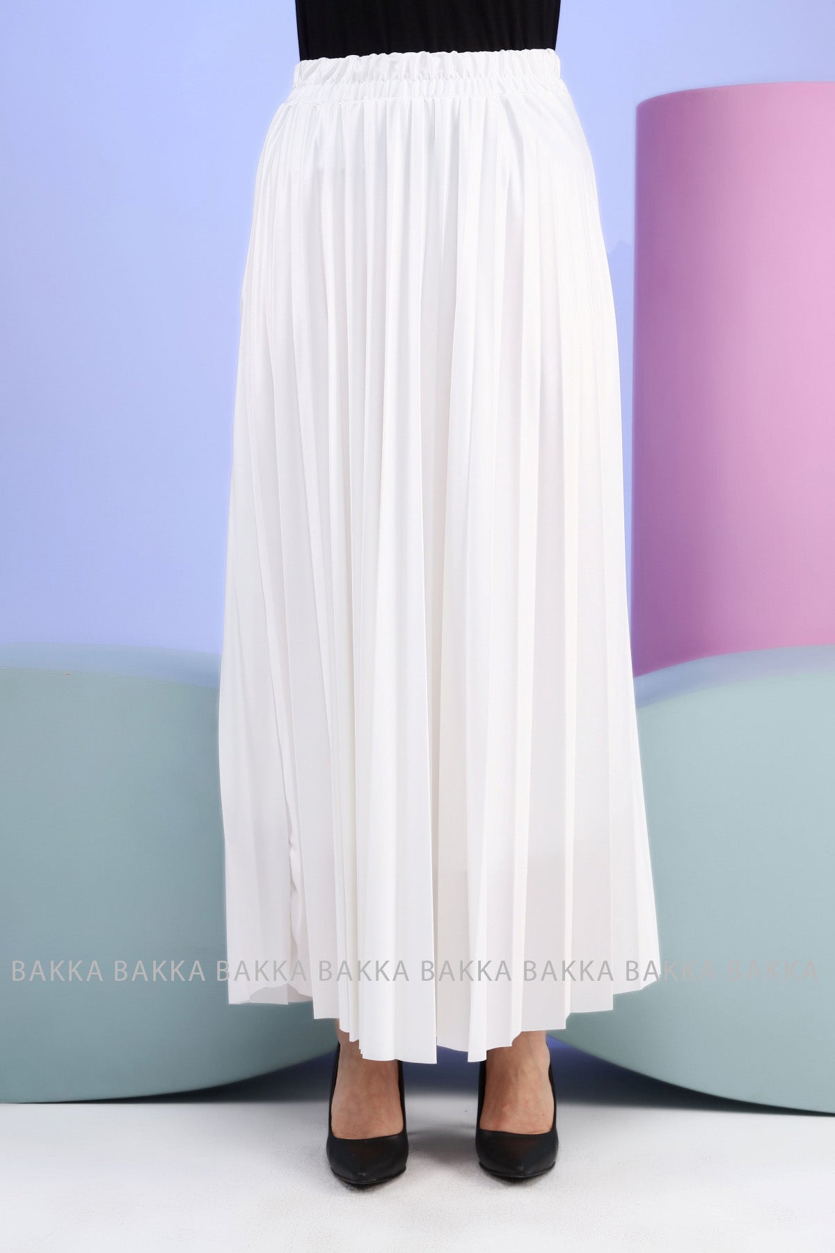 Skirt - 9007 - White - bakkaclothing