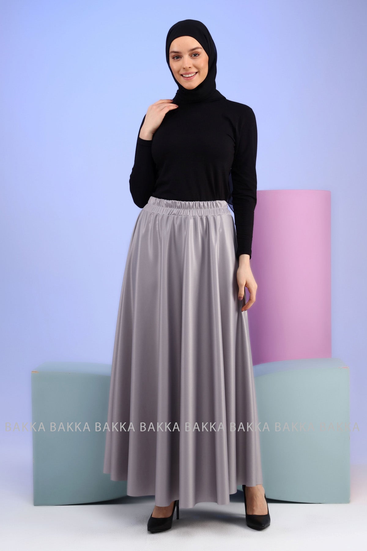 Skirt - 9007N- Gray - bakkaclothing