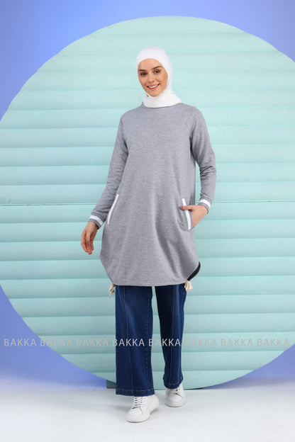Blouse - Jafarawi - Gray