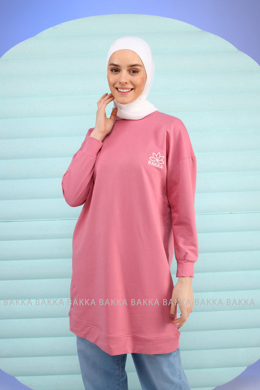 Blouse - Logo -dark pink - bakkaclothing