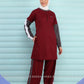 SPORT SET -BK-TS-0003A -Maroon