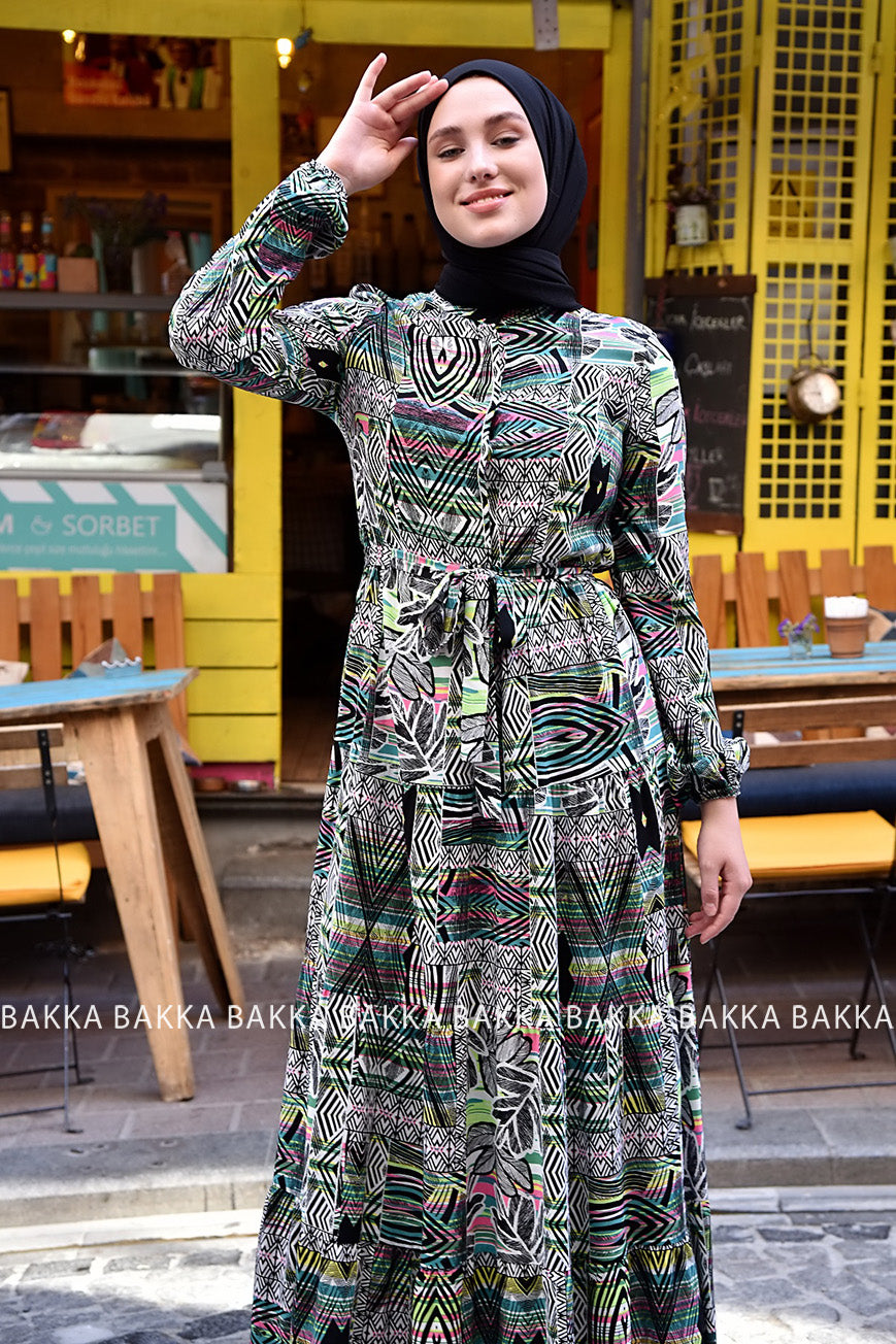 DRESS - ELB003 - BLACK - bakkaclothing