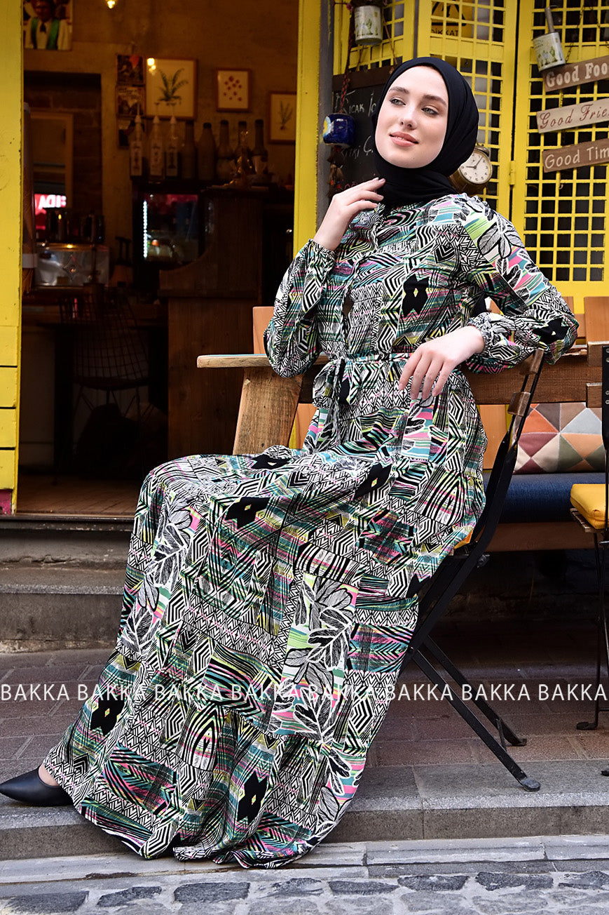 DRESS - ELB003 - BLACK - bakkaclothing