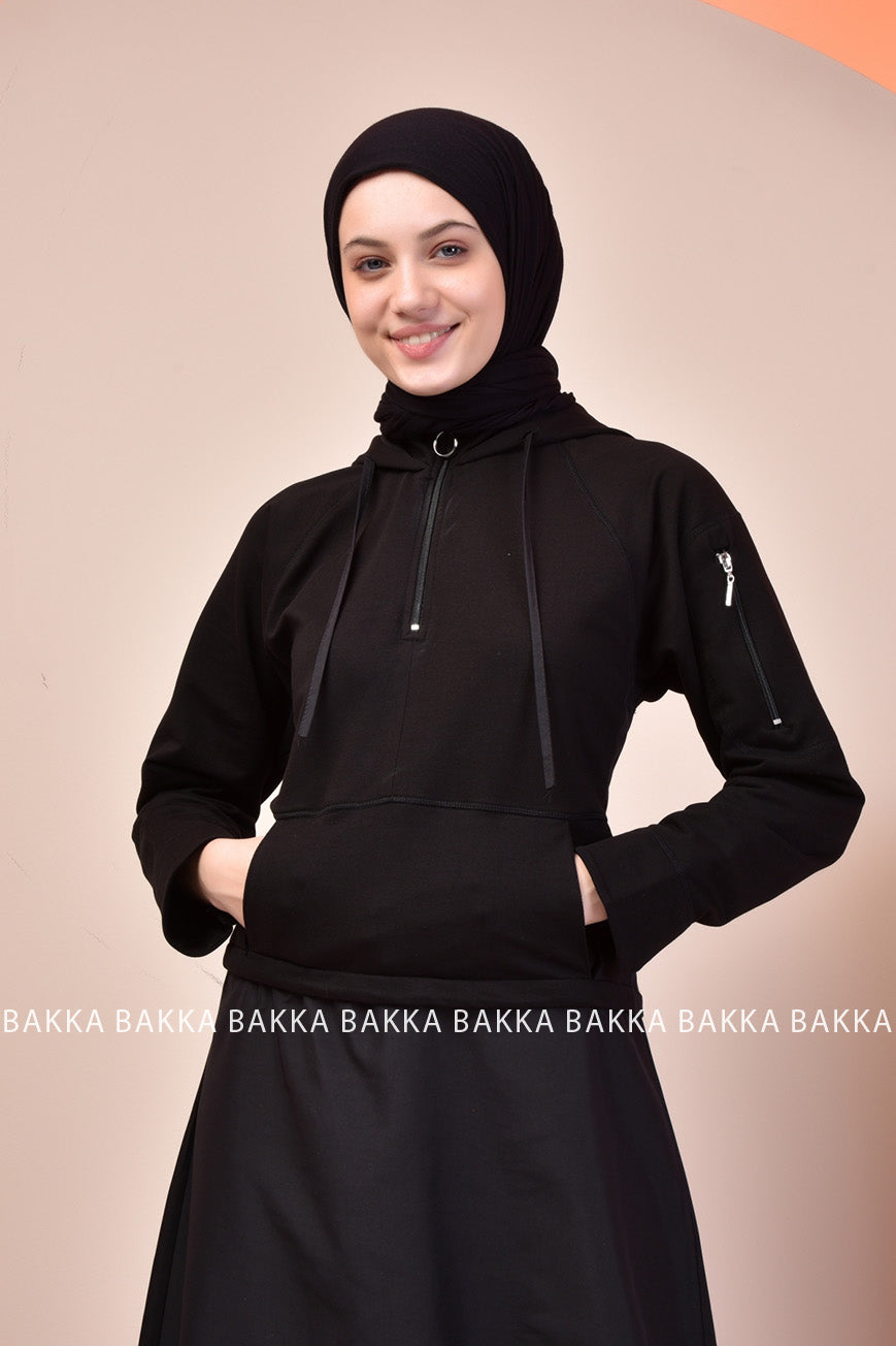 Active Jilbab - BAKKA-4 - BLACK - bakkaclothing