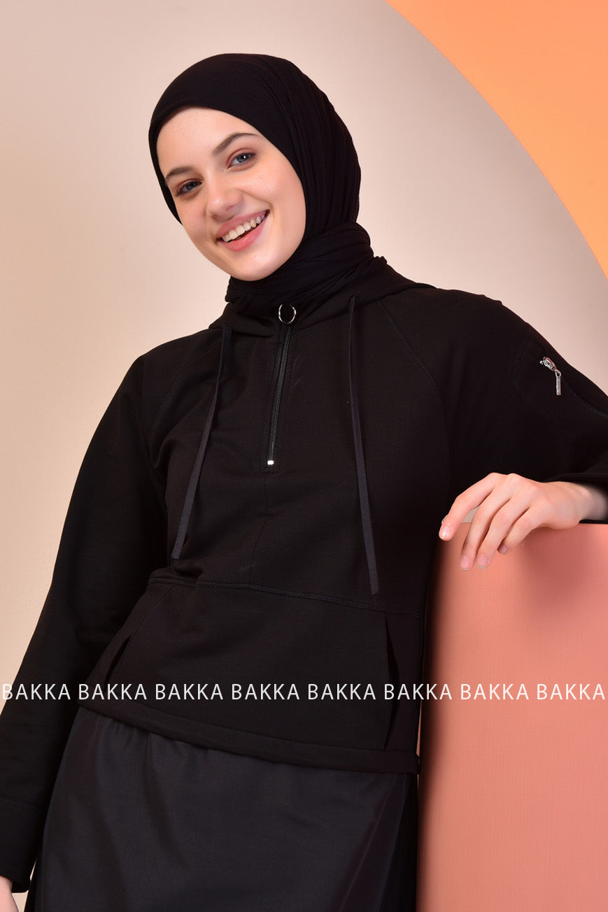 Active Jilbab - BAKKA-4 - BLACK - bakkaclothing