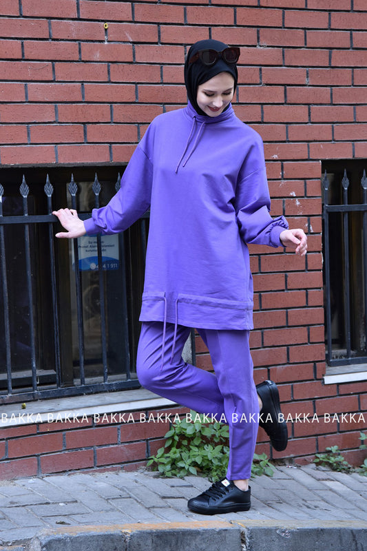 Casual Set - TKP023 - Purple - bakkaclothing