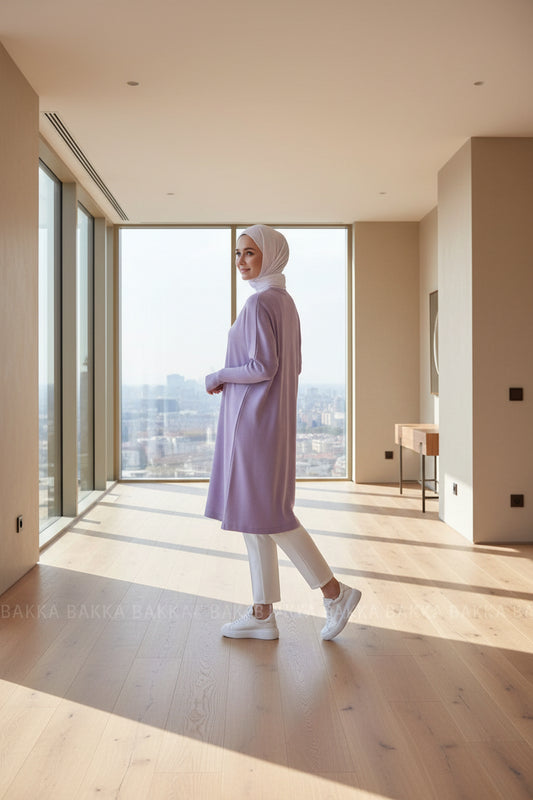 Trico Blouse - LTT1021 - Light Purple - bakkaclothing