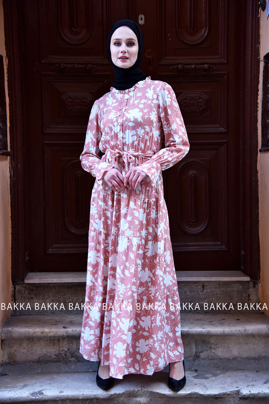 light pink dress with hijab Aliyah Blush Pink Modest Wedding Dress: Hijab Bridal Gown, Hand-beaded