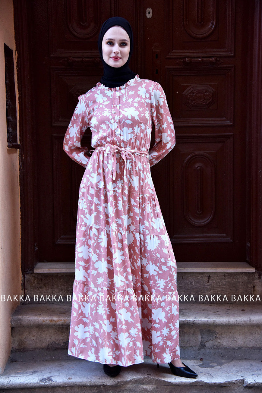 Dress - 7745-Light Pink - bakkaclothing