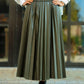 Leather skirt - 2342 - Olive