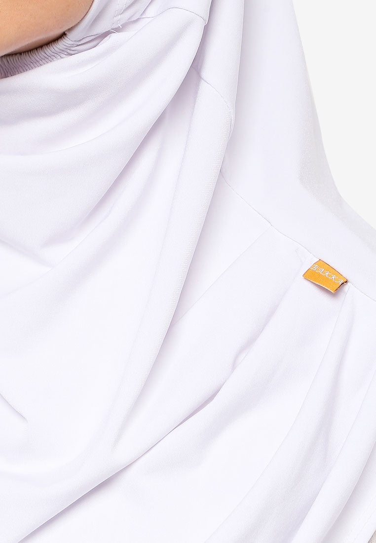 Pinless Hijab- white - bakkaclothing