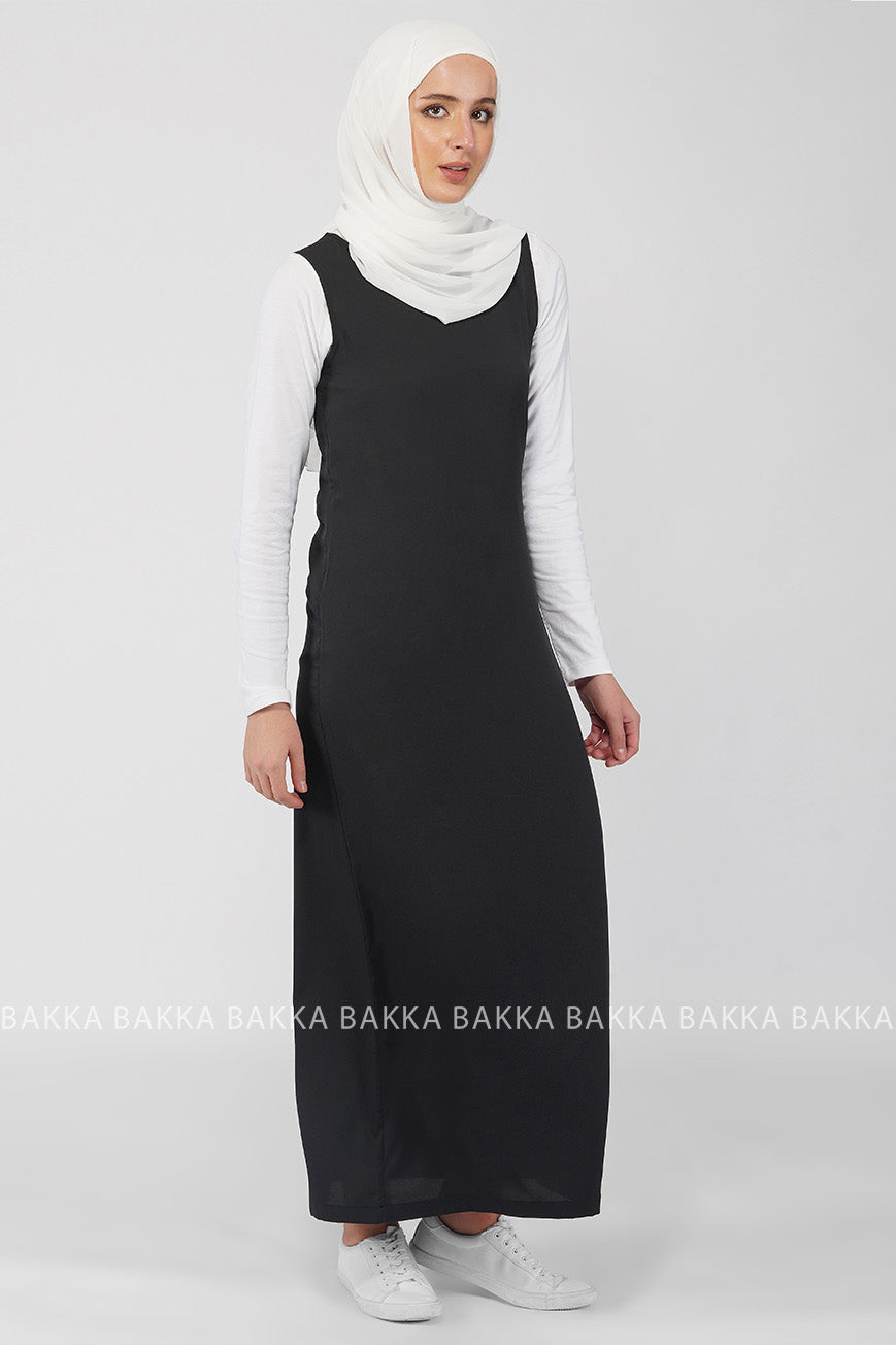 Under Dress Linen - Black - bakkaclothing